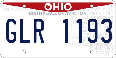 OH license plate GLR1193