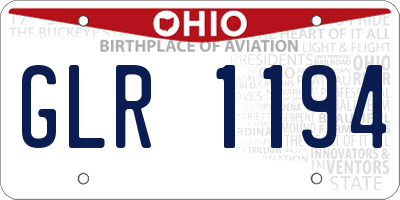 OH license plate GLR1194