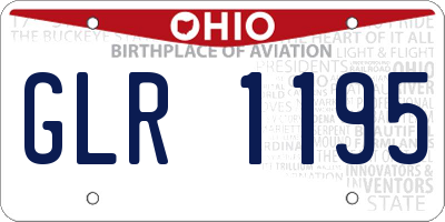 OH license plate GLR1195