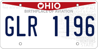 OH license plate GLR1196