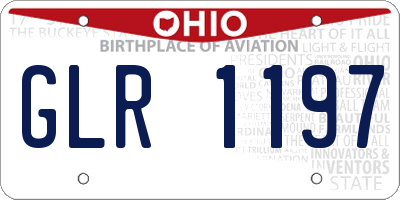 OH license plate GLR1197