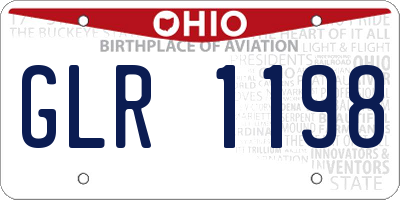 OH license plate GLR1198