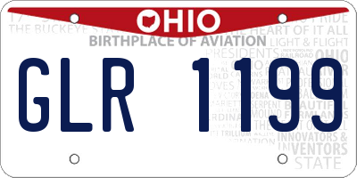 OH license plate GLR1199