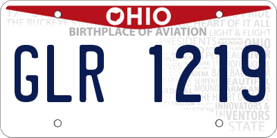 OH license plate GLR1219