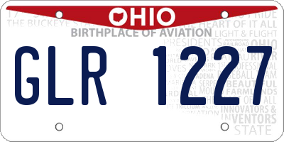 OH license plate GLR1227