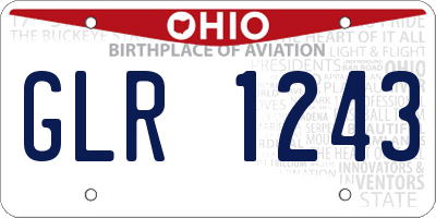 OH license plate GLR1243