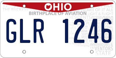 OH license plate GLR1246