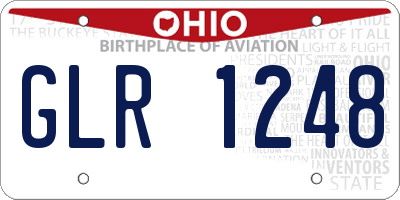 OH license plate GLR1248