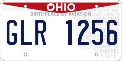 OH license plate GLR1256