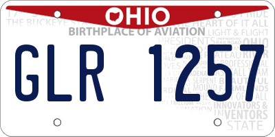OH license plate GLR1257