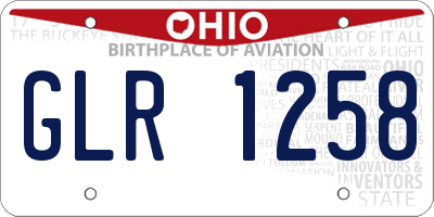 OH license plate GLR1258