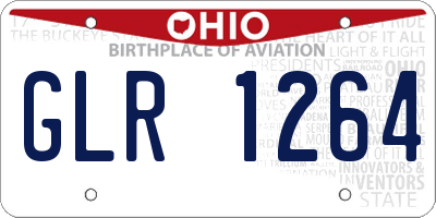OH license plate GLR1264