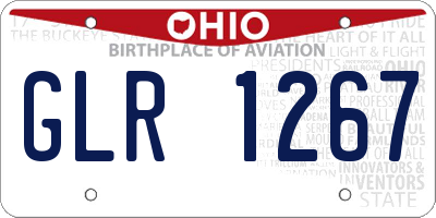 OH license plate GLR1267