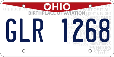 OH license plate GLR1268