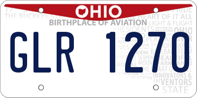 OH license plate GLR1270