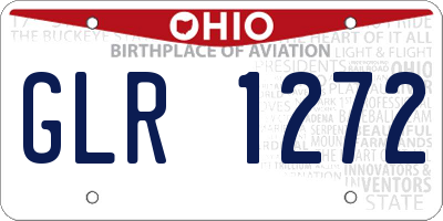 OH license plate GLR1272