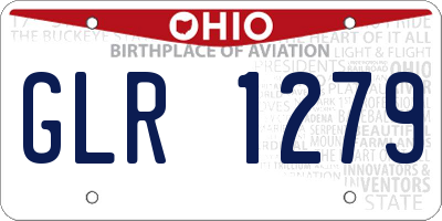 OH license plate GLR1279