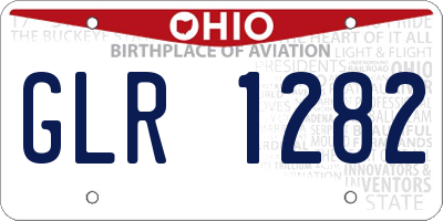 OH license plate GLR1282