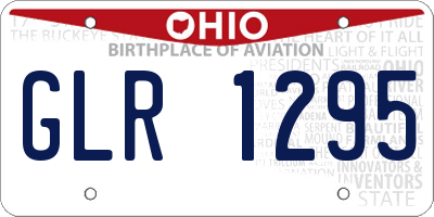 OH license plate GLR1295