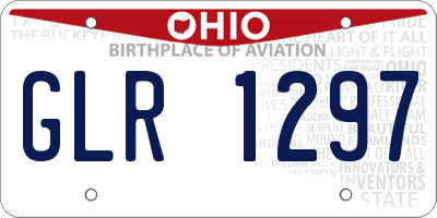 OH license plate GLR1297