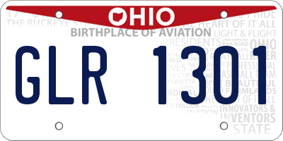 OH license plate GLR1301