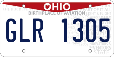 OH license plate GLR1305