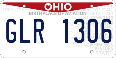 OH license plate GLR1306