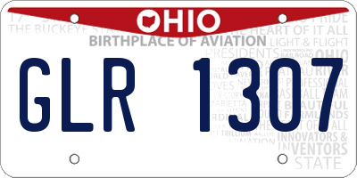 OH license plate GLR1307
