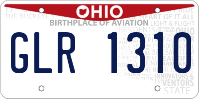 OH license plate GLR1310