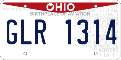 OH license plate GLR1314