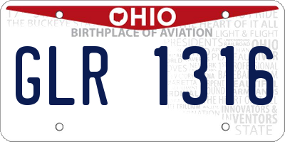 OH license plate GLR1316