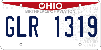 OH license plate GLR1319