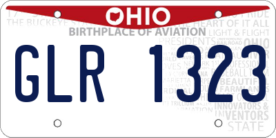 OH license plate GLR1323