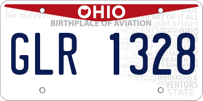 OH license plate GLR1328