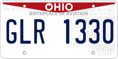 OH license plate GLR1330