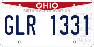 OH license plate GLR1331