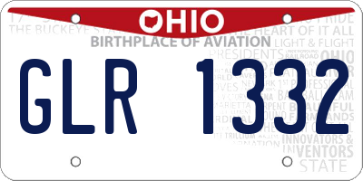 OH license plate GLR1332