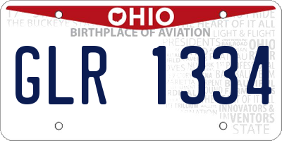 OH license plate GLR1334