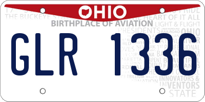 OH license plate GLR1336