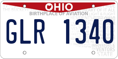 OH license plate GLR1340