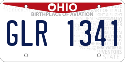 OH license plate GLR1341