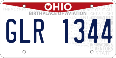 OH license plate GLR1344