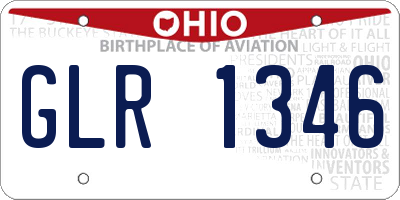 OH license plate GLR1346