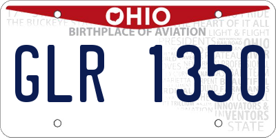 OH license plate GLR1350