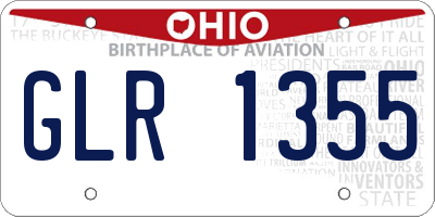 OH license plate GLR1355