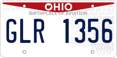 OH license plate GLR1356