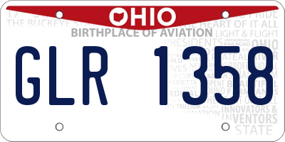 OH license plate GLR1358
