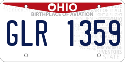 OH license plate GLR1359