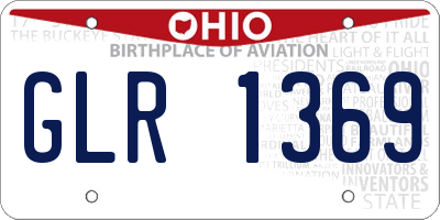 OH license plate GLR1369