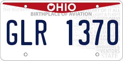 OH license plate GLR1370